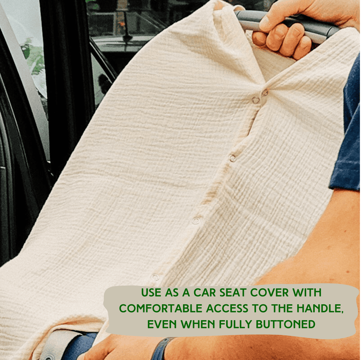 GOTS Certified Organic Muslin Cotton Multifunctional Nursing Cover